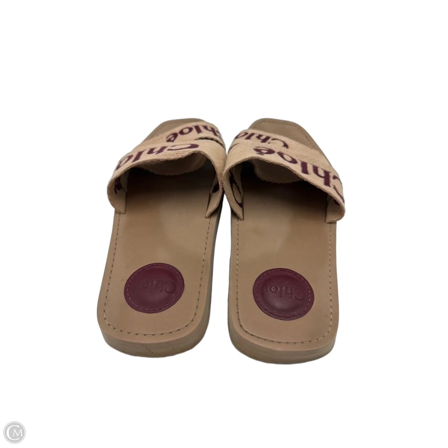 Chloe Woody Flat Slide Luxury Sandal, Size: 7.5 (38)