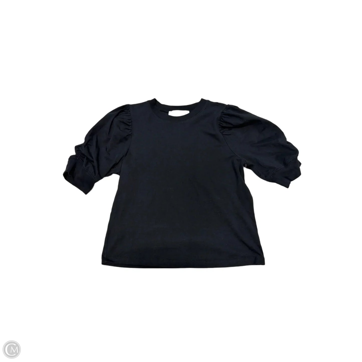 Top Short Sleeve By Frame In Black, Size: S