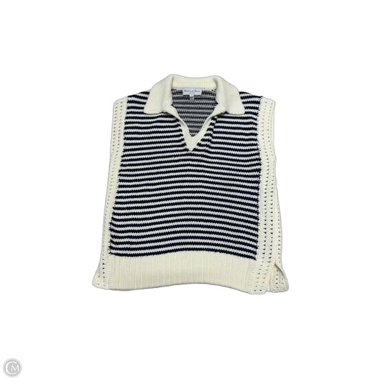 Sweater Short Sleeve By Michael Stars In Blue & Cream, Size: Xs