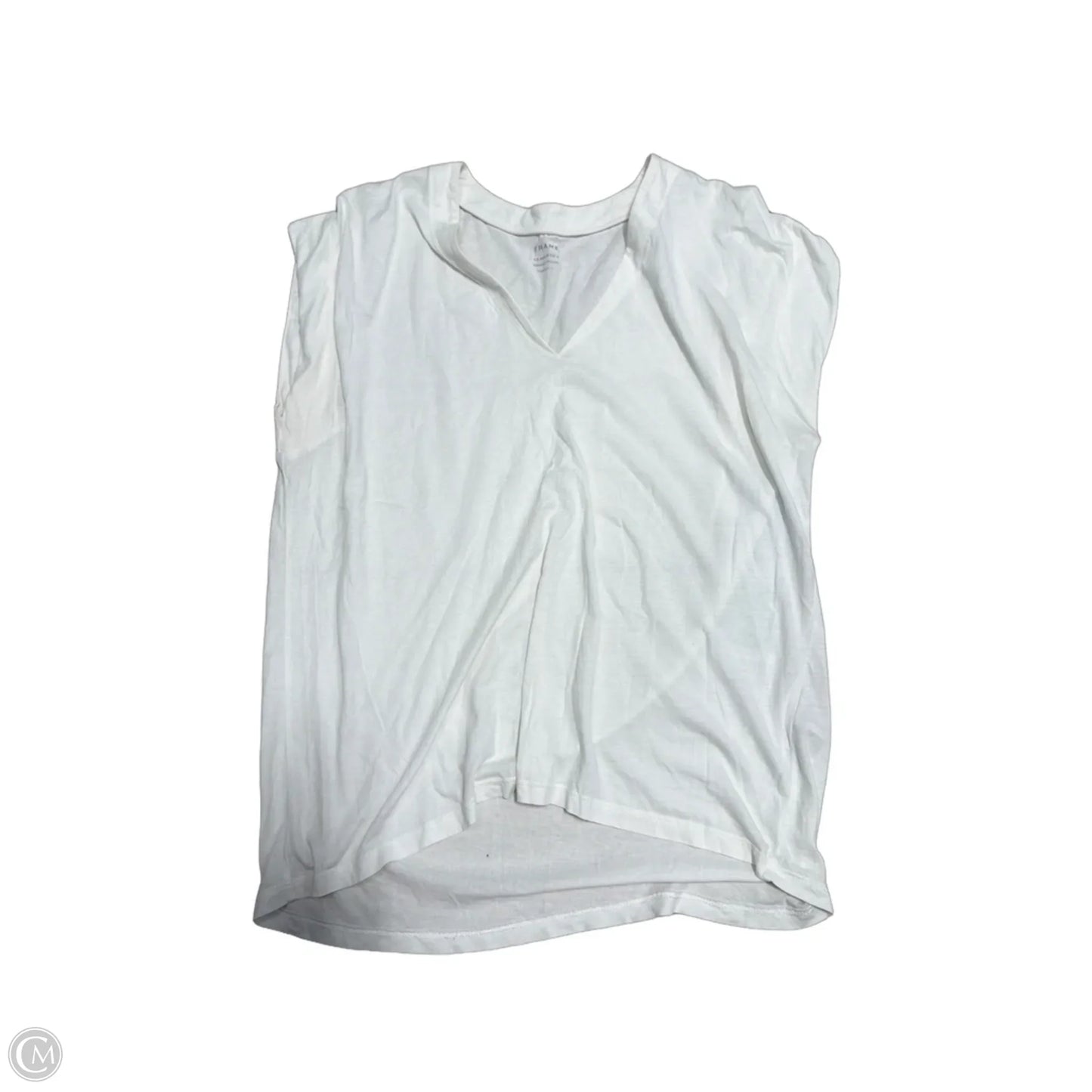 Top Sleeveless By Frame In White, Size: M