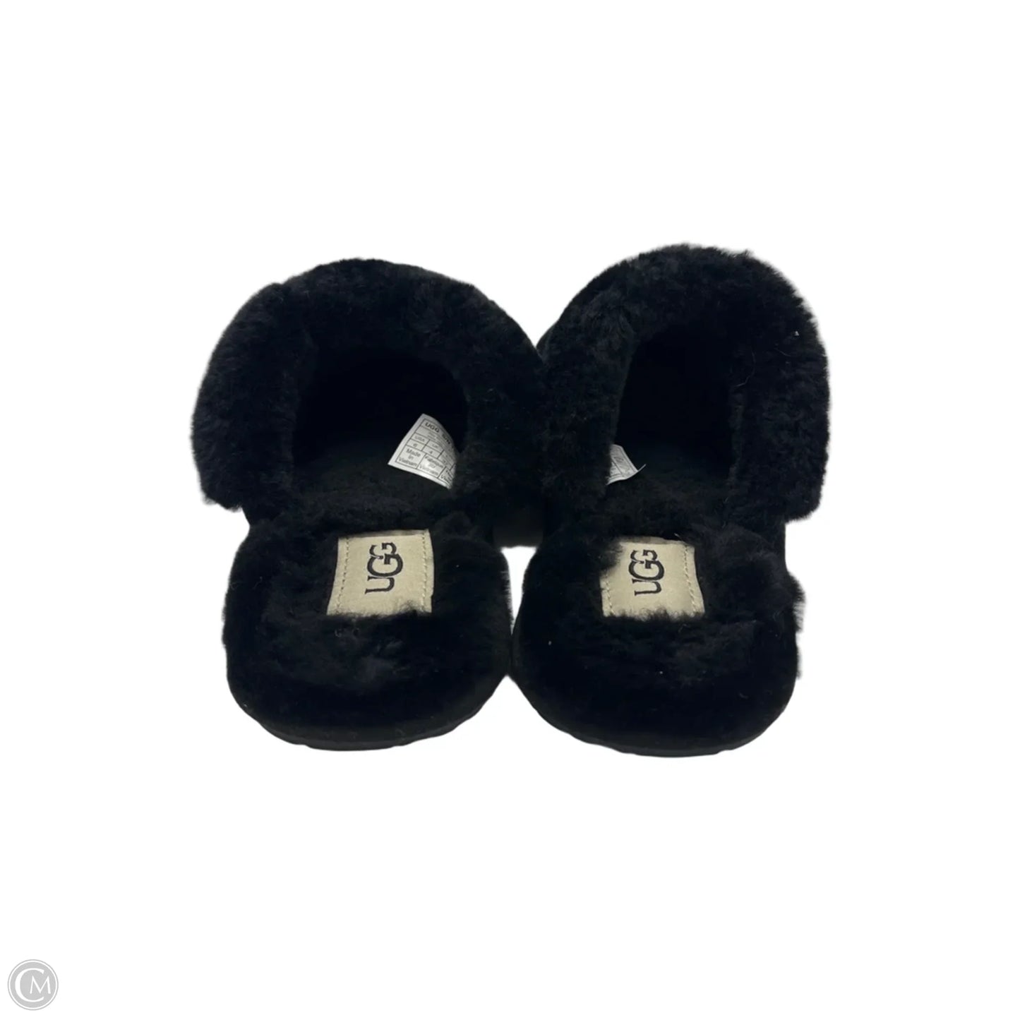 Slippers Designer By UGG In Black, Size: 6