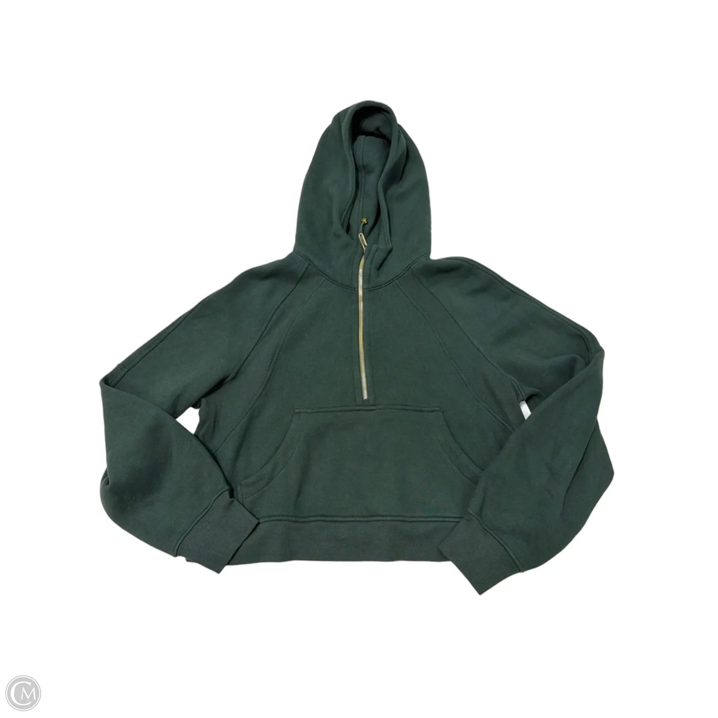 Athletic Sweatshirt Hoodie By Lululemon In Green, Size: M