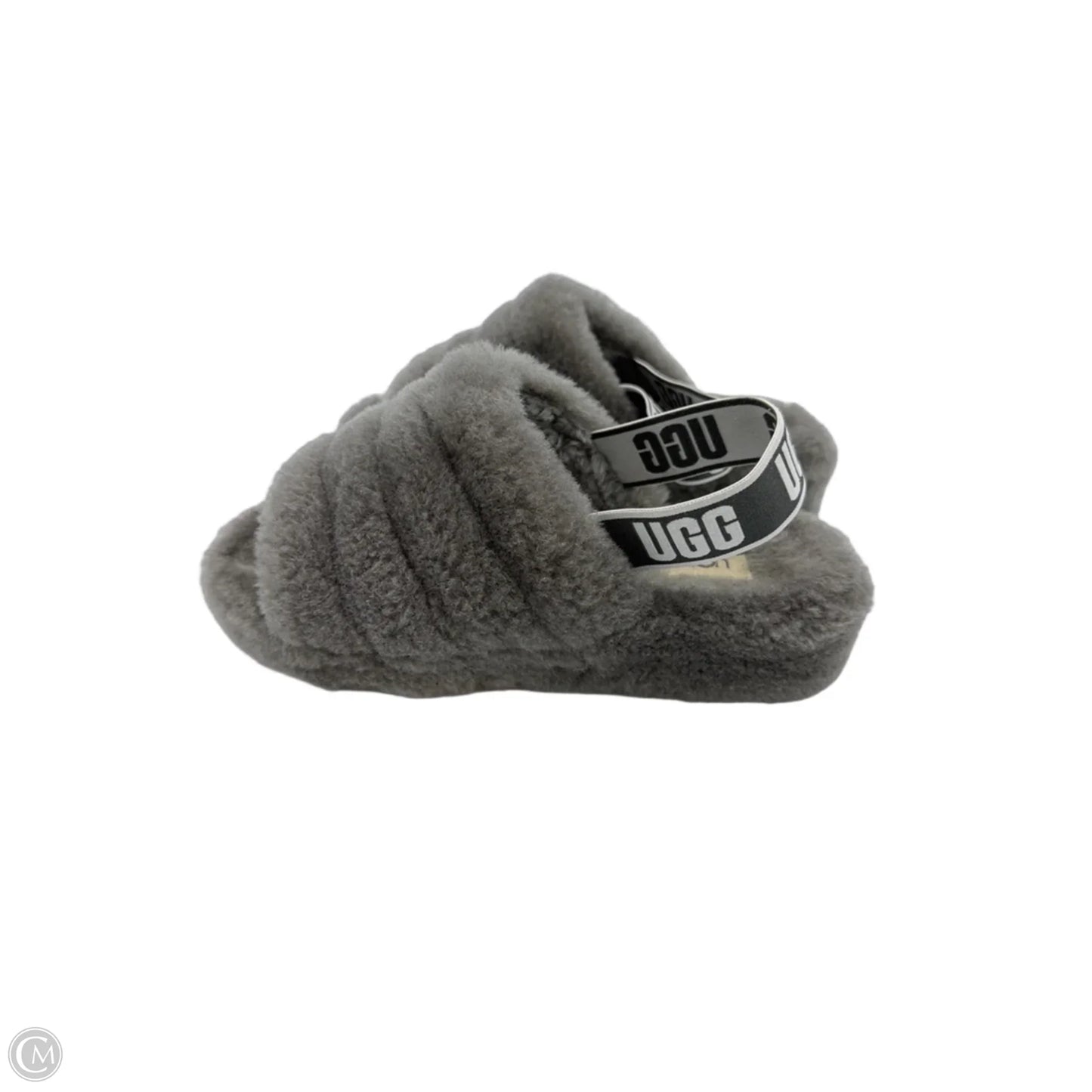 Fluff Yeah Slippers Designer By UGG In Grey, Size: 8