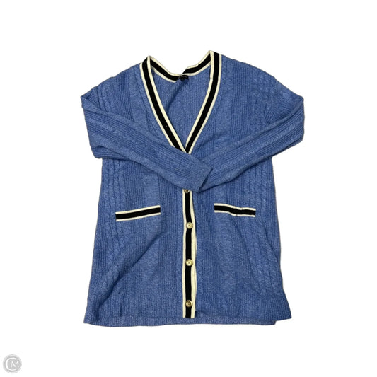 Sweater Cardigan By Talbots In Blue, Size: M