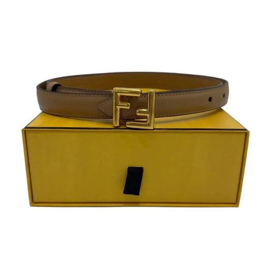 Fendi FF Monogram Leather Luxury Belt, Size: 90/36 (L/XL)