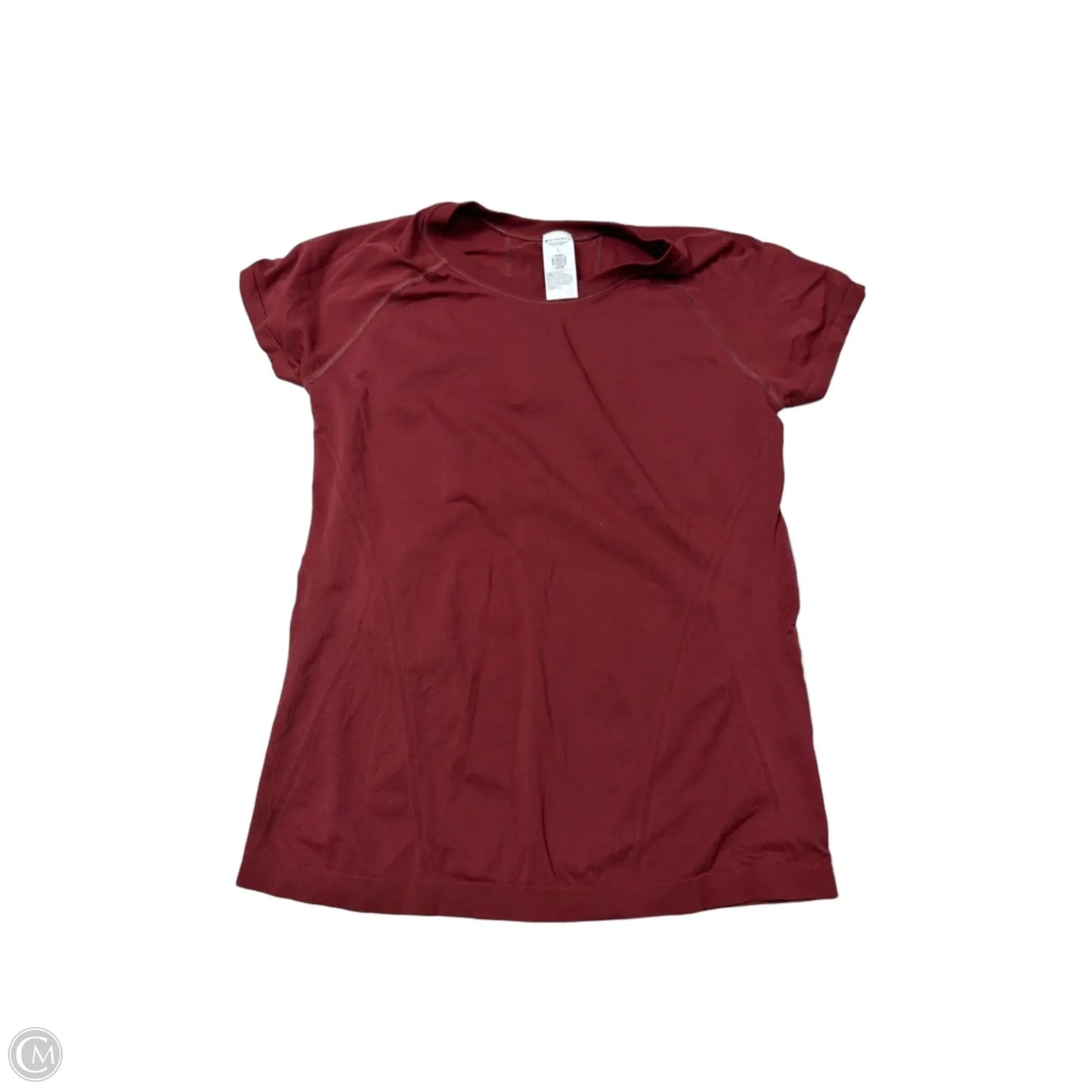 Athletic Top Short Sleeve By Athleta In Orange, Size: L