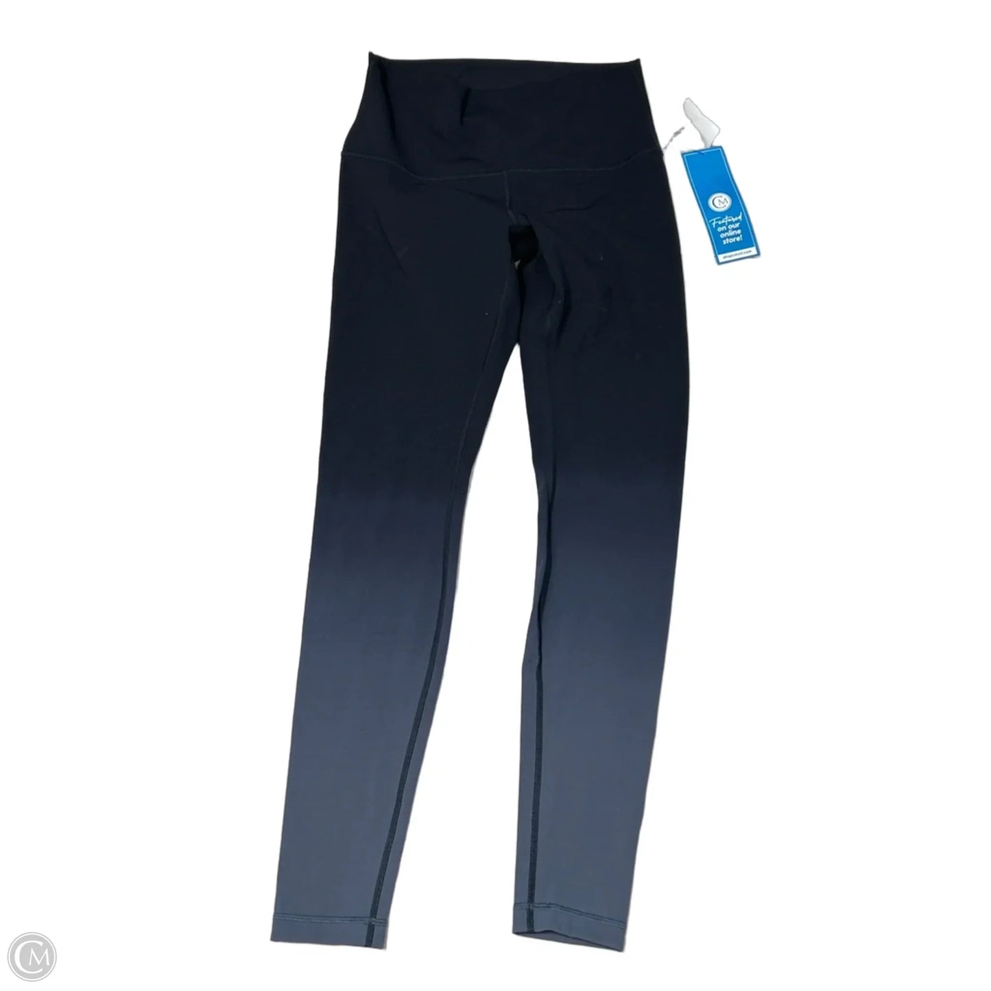 Athletic Leggings By Lululemon In Blue & Grey, Size: 10