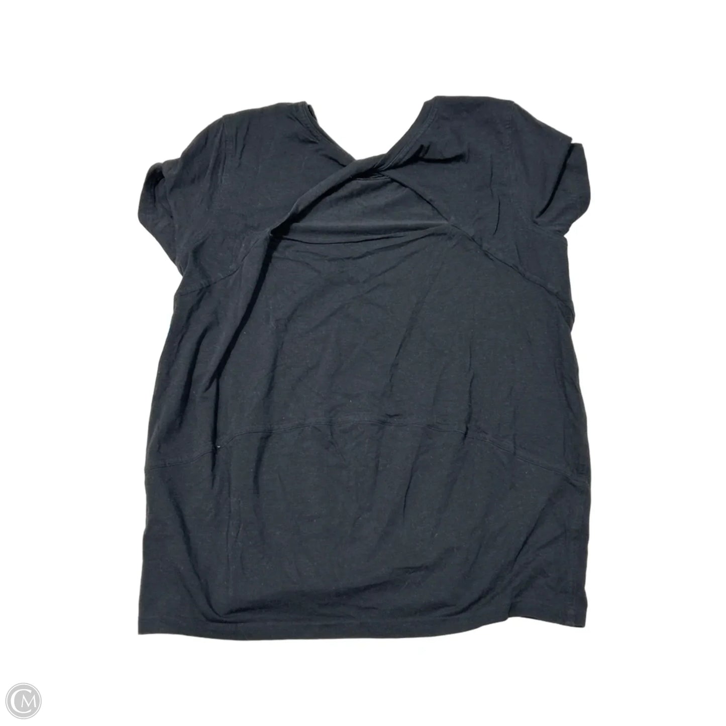 Athletic Top Short Sleeve By Lululemon In Black, Size: M