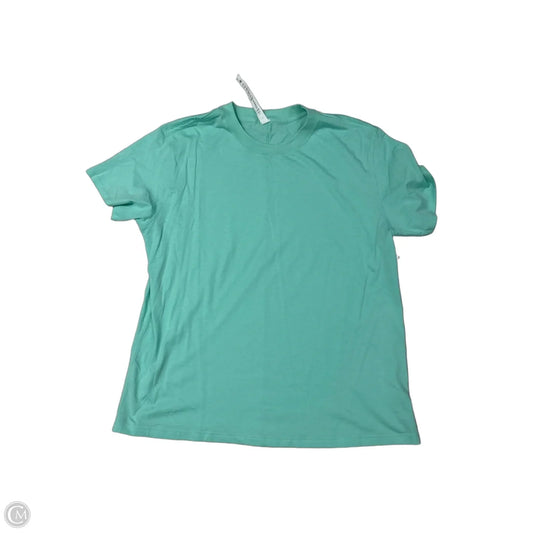 Athletic Top Short Sleeve By Lululemon In Green, Size: M