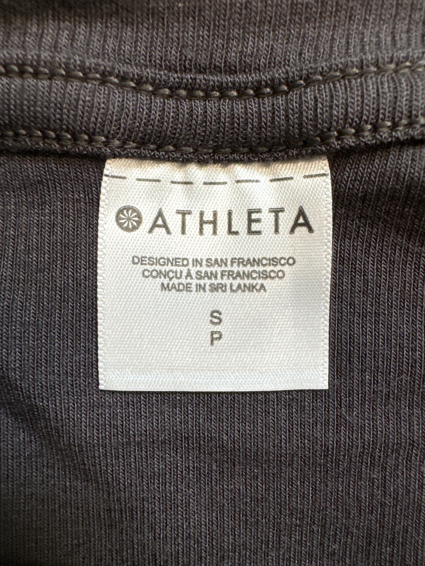 Athletic Top Long Sleeve Collar By Athleta In Brown, Size: S