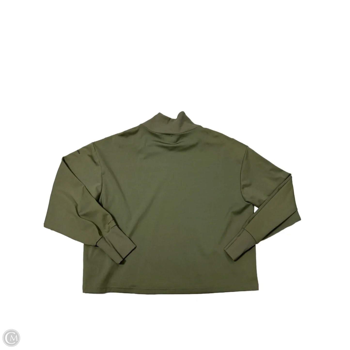 Athletic Top Long Sleeve Collar By Columbia In Green, Size: L