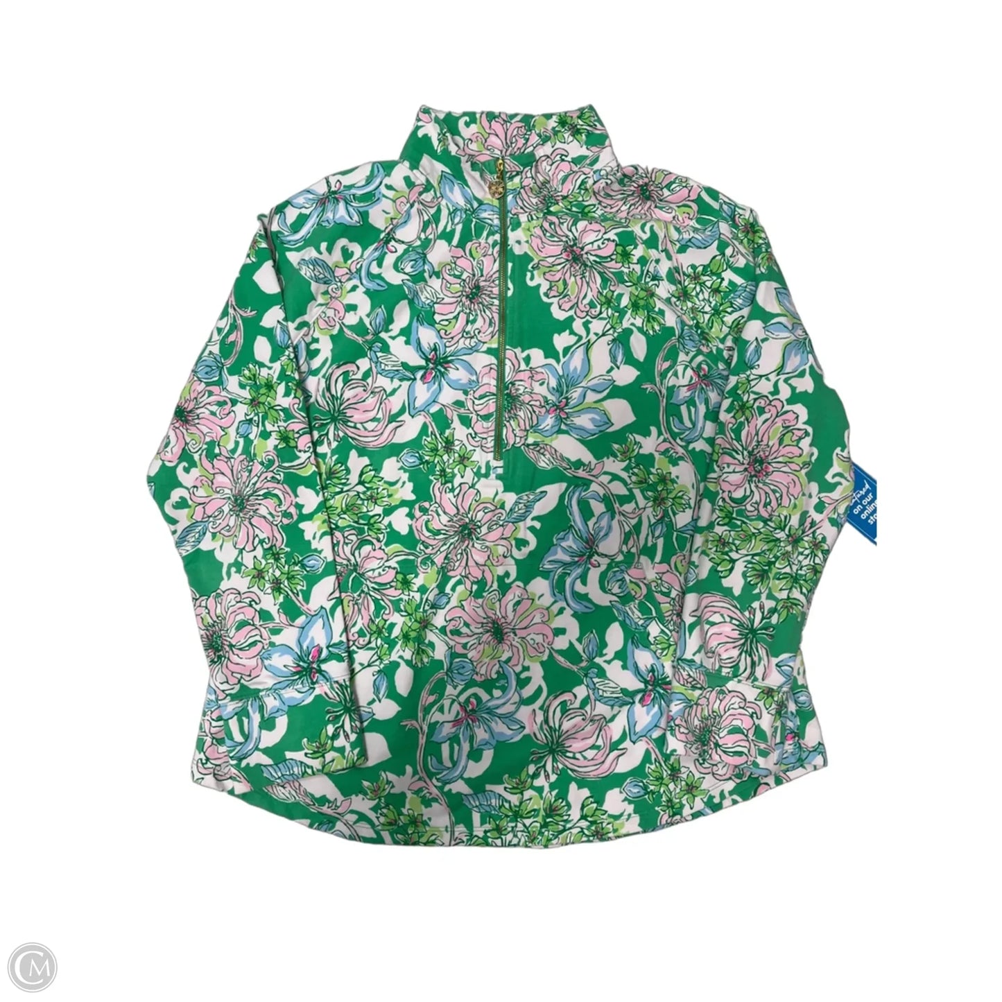 Top Long Sleeve Designer By Lilly Pulitzer In Green, Size: Xl