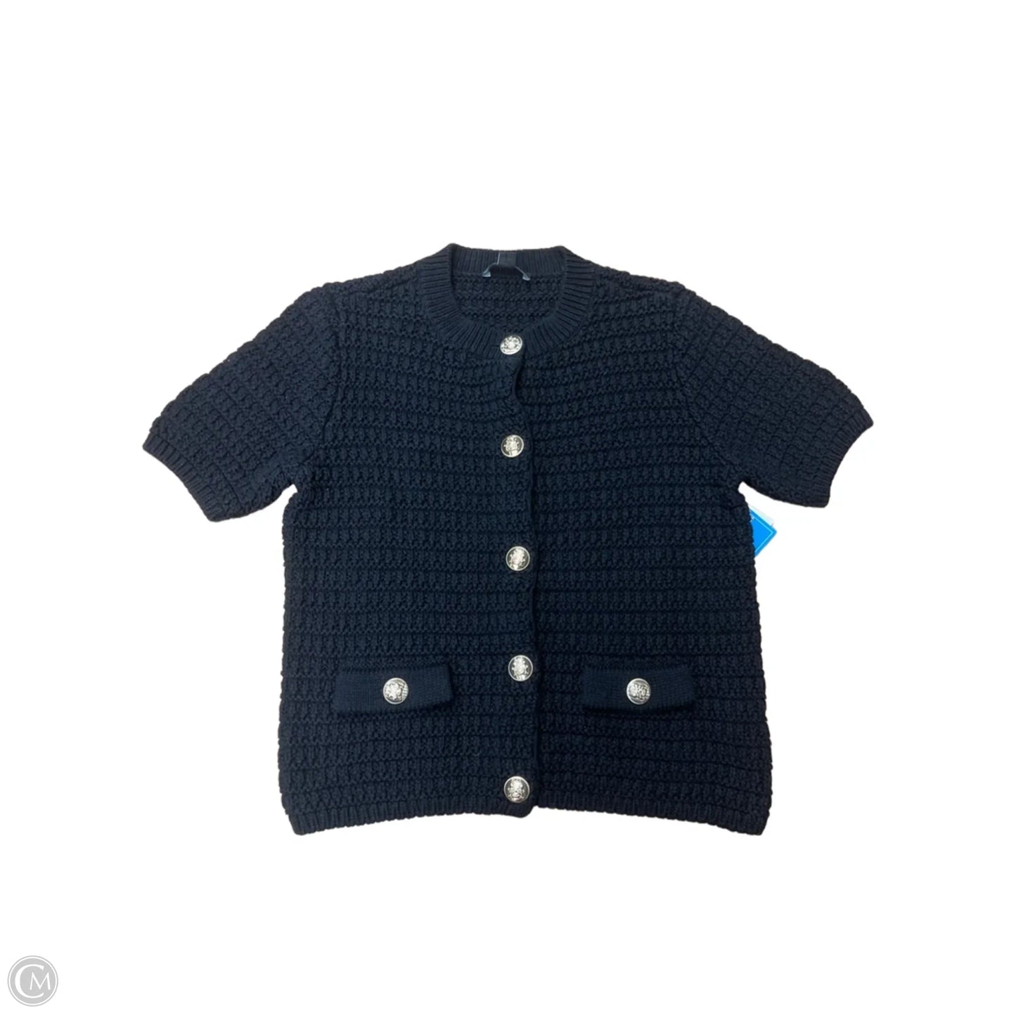 Sweater Short Sleeve By Ann Taylor In Black, Size: S