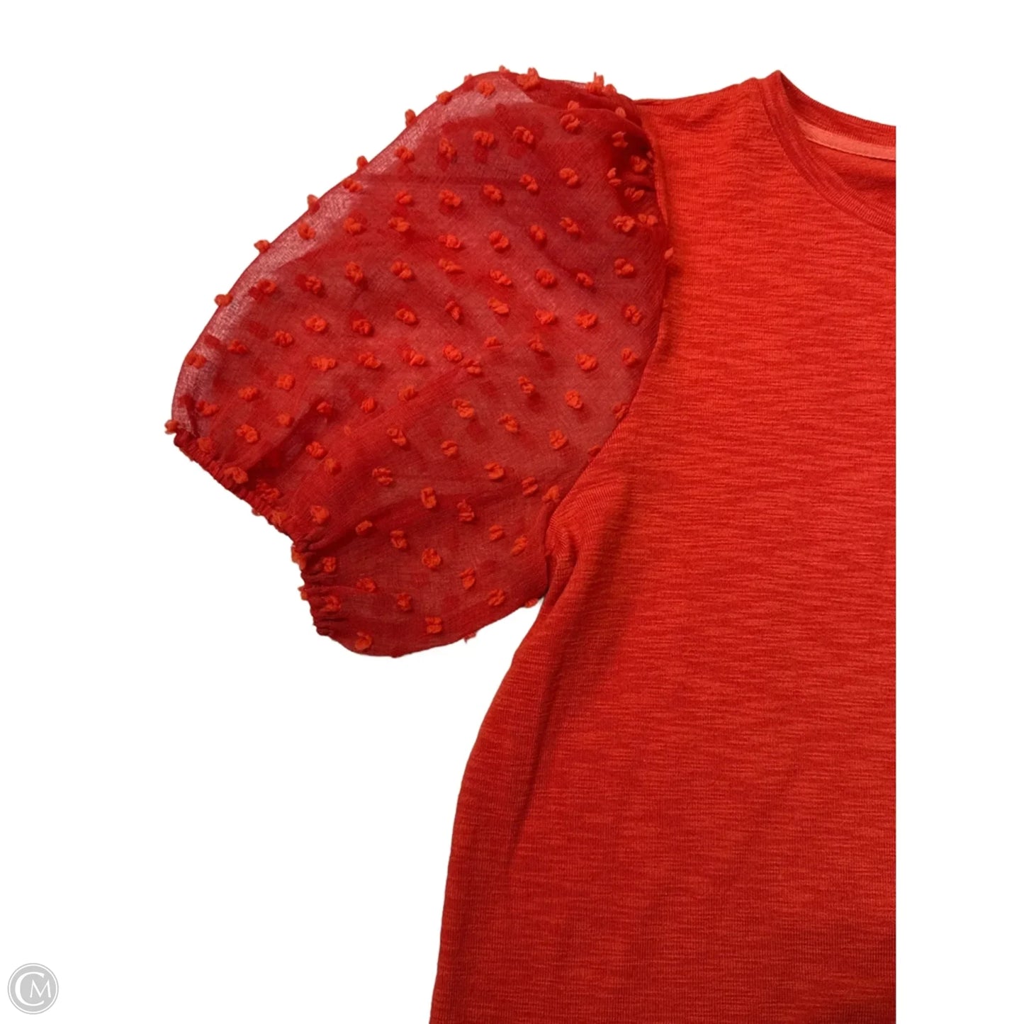 Top Short Sleeve By Maeve In Orange, Size: L