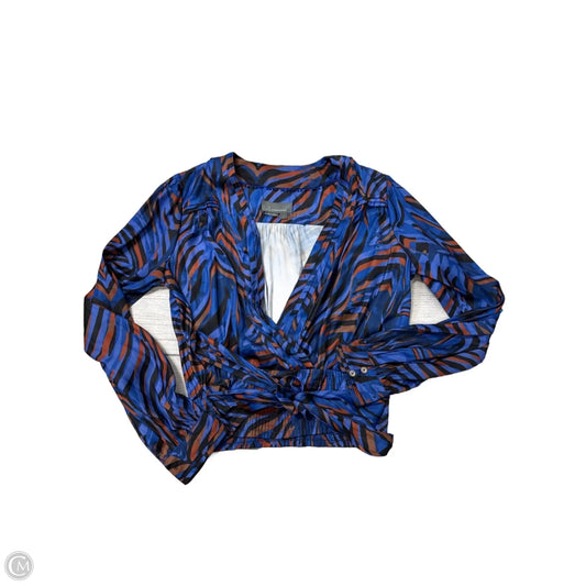 Top Long Sleeve By Anthropologie In Blue, Size: L