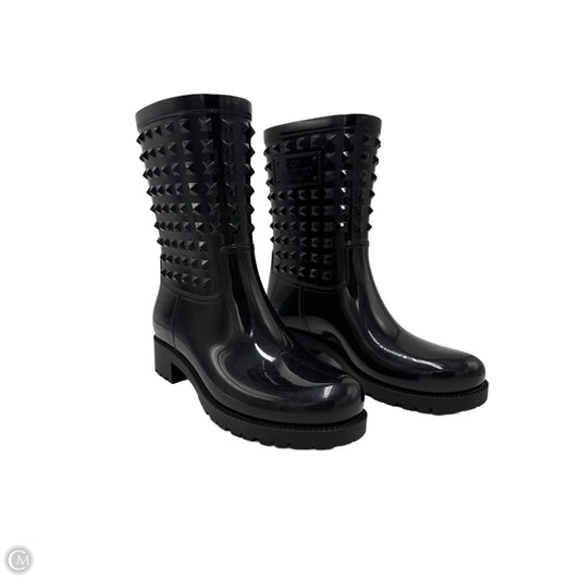 Valentino Garavani Rockstud Rubber Rain Boots, Size: 10