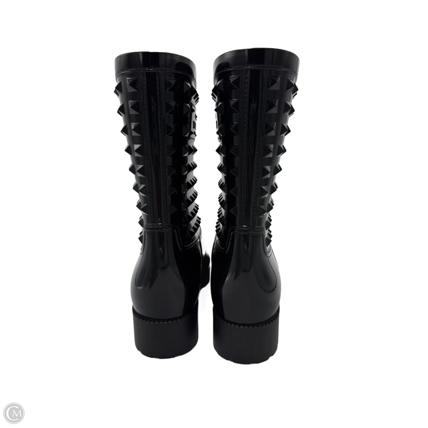 Valentino Garavani Rockstud Rubber Rain Boots, Size: 10