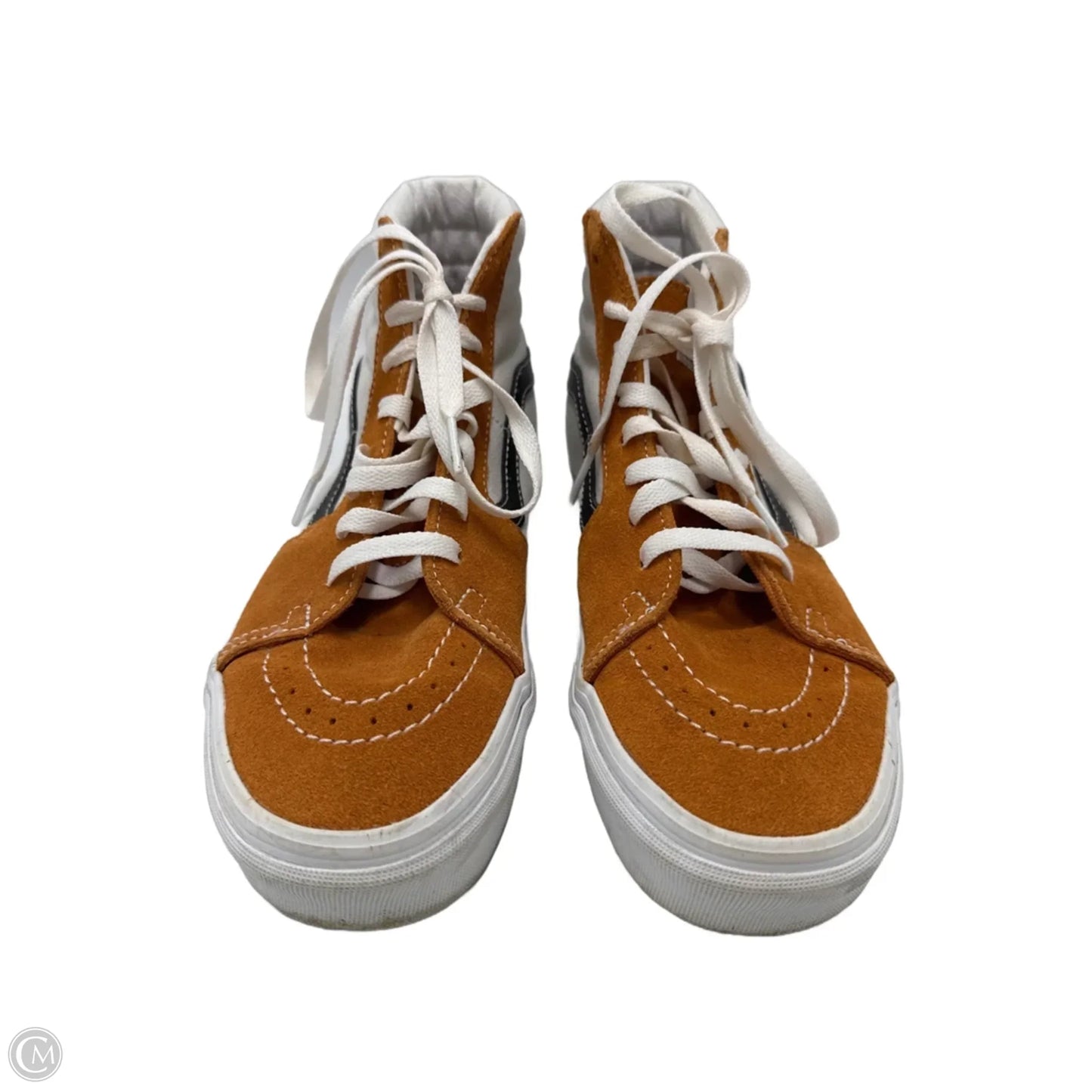Shoes Sneakers By Vans In Orange & White, Size: 8.5