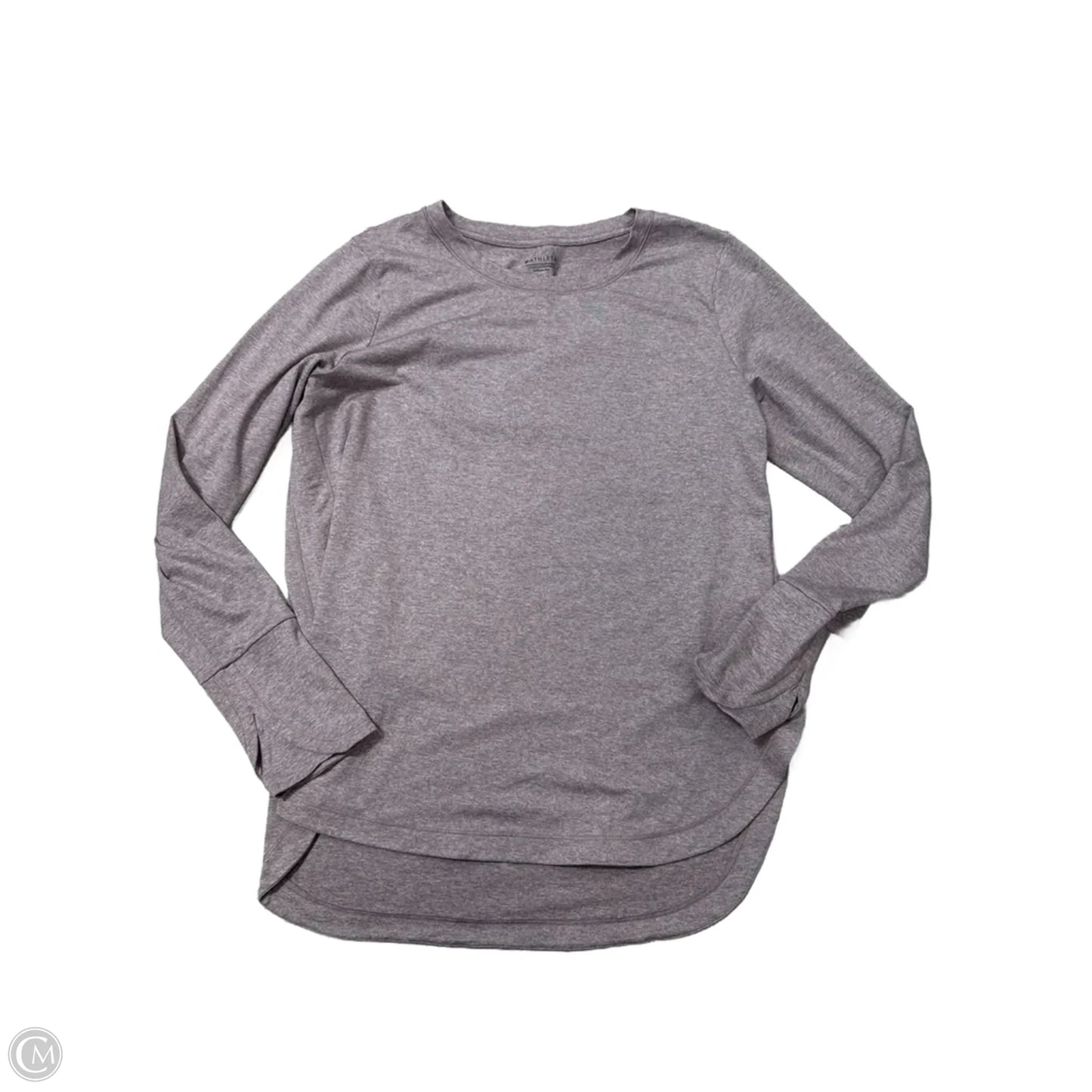 Athletic Top Long Sleeve Collar By Athleta In Purple, Size: L