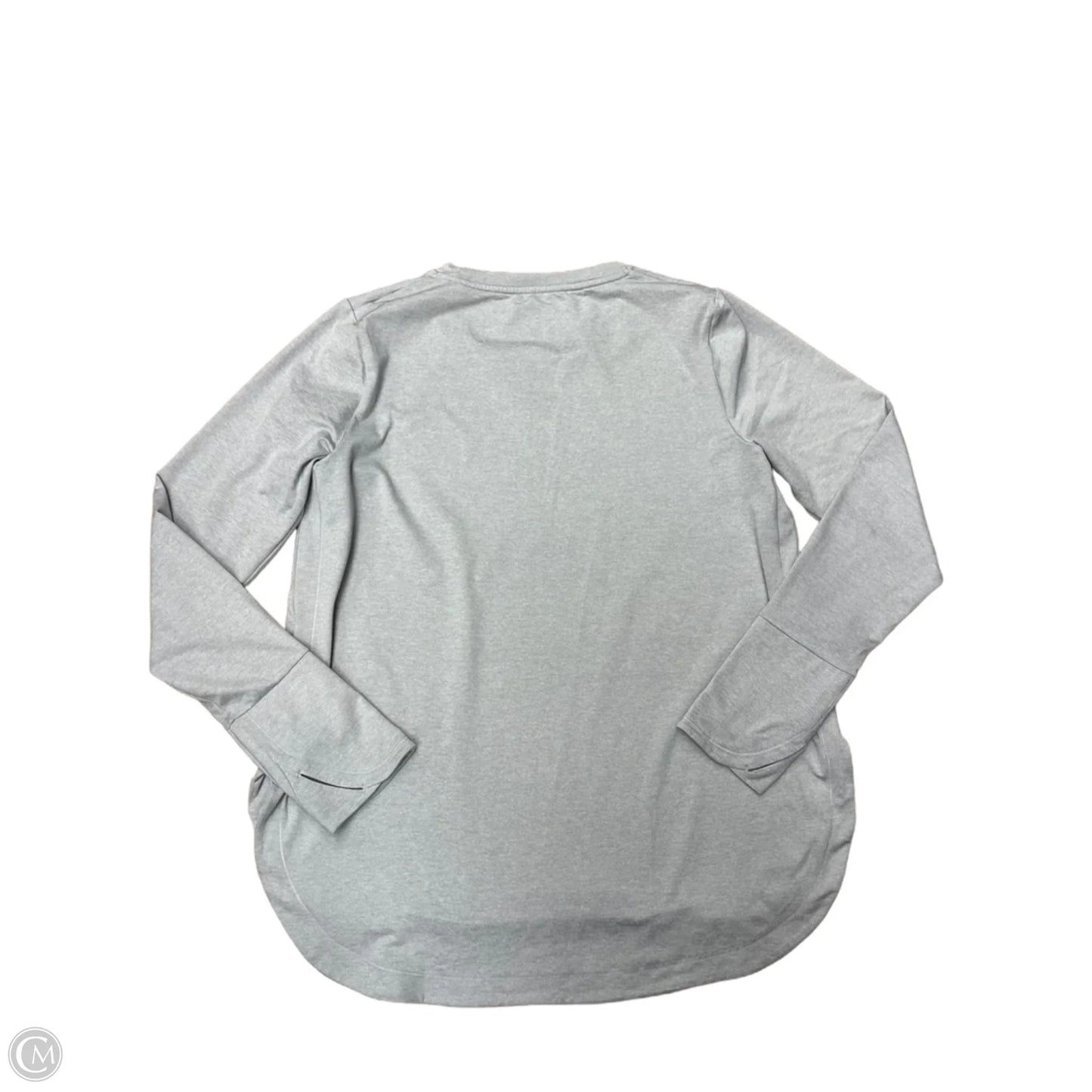 Athletic Top Long Sleeve Collar By Athleta In Grey, Size: L
