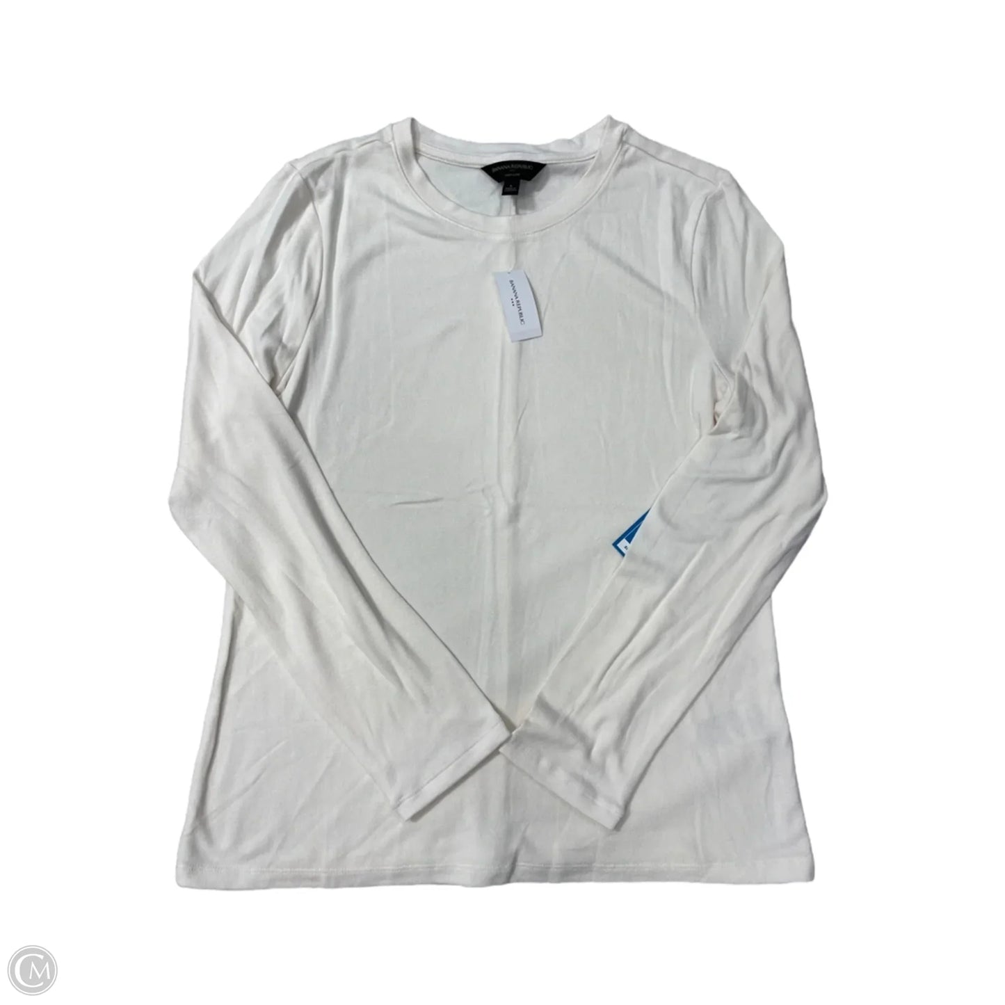 Top Long Sleeve Basic By Banana Republic In Cream, Size: L