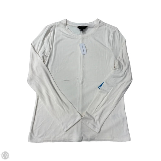 Top Long Sleeve Basic By Banana Republic In Cream, Size: L
