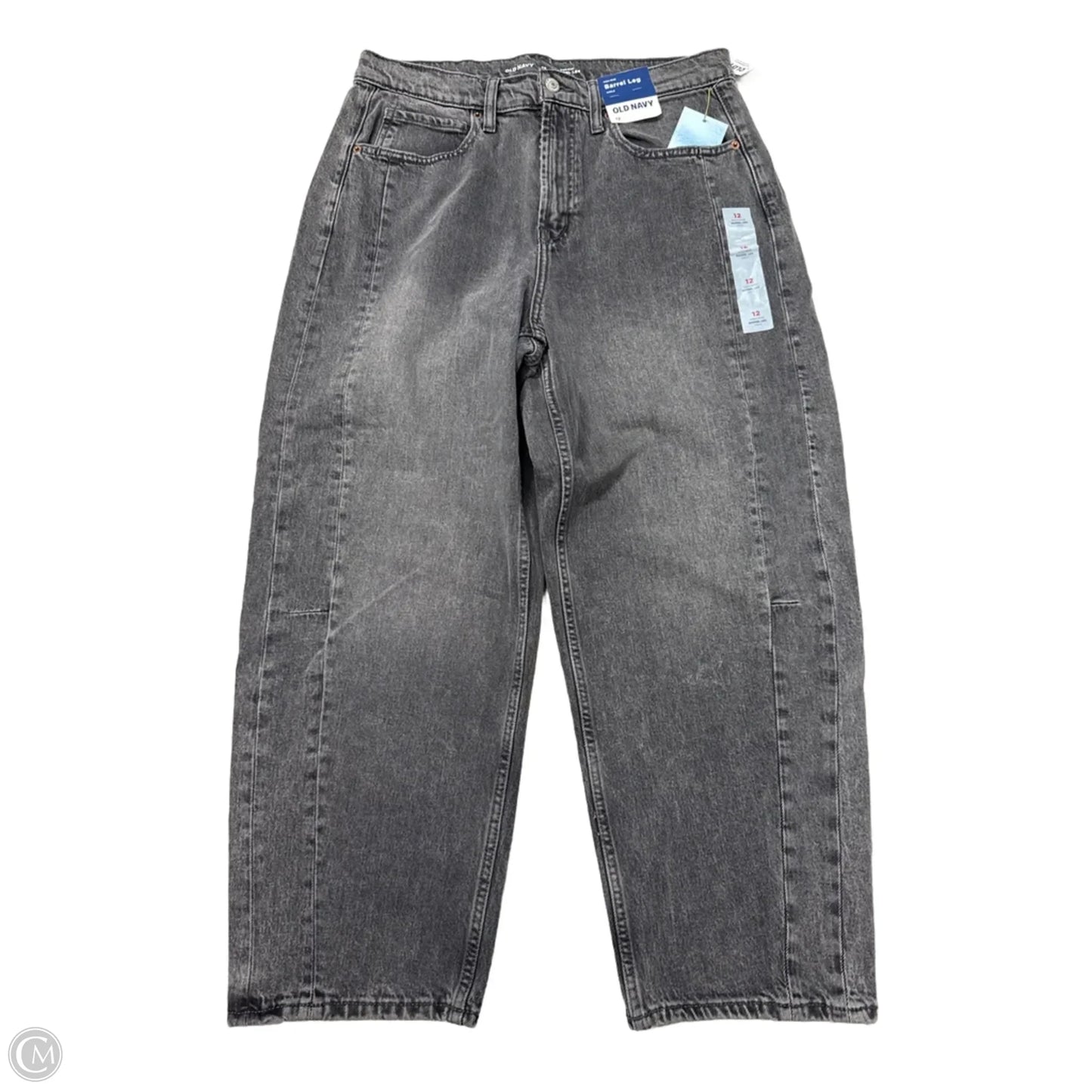 New! Barrel Leg Jeans By Old Navy In Black Denim, Size: 12