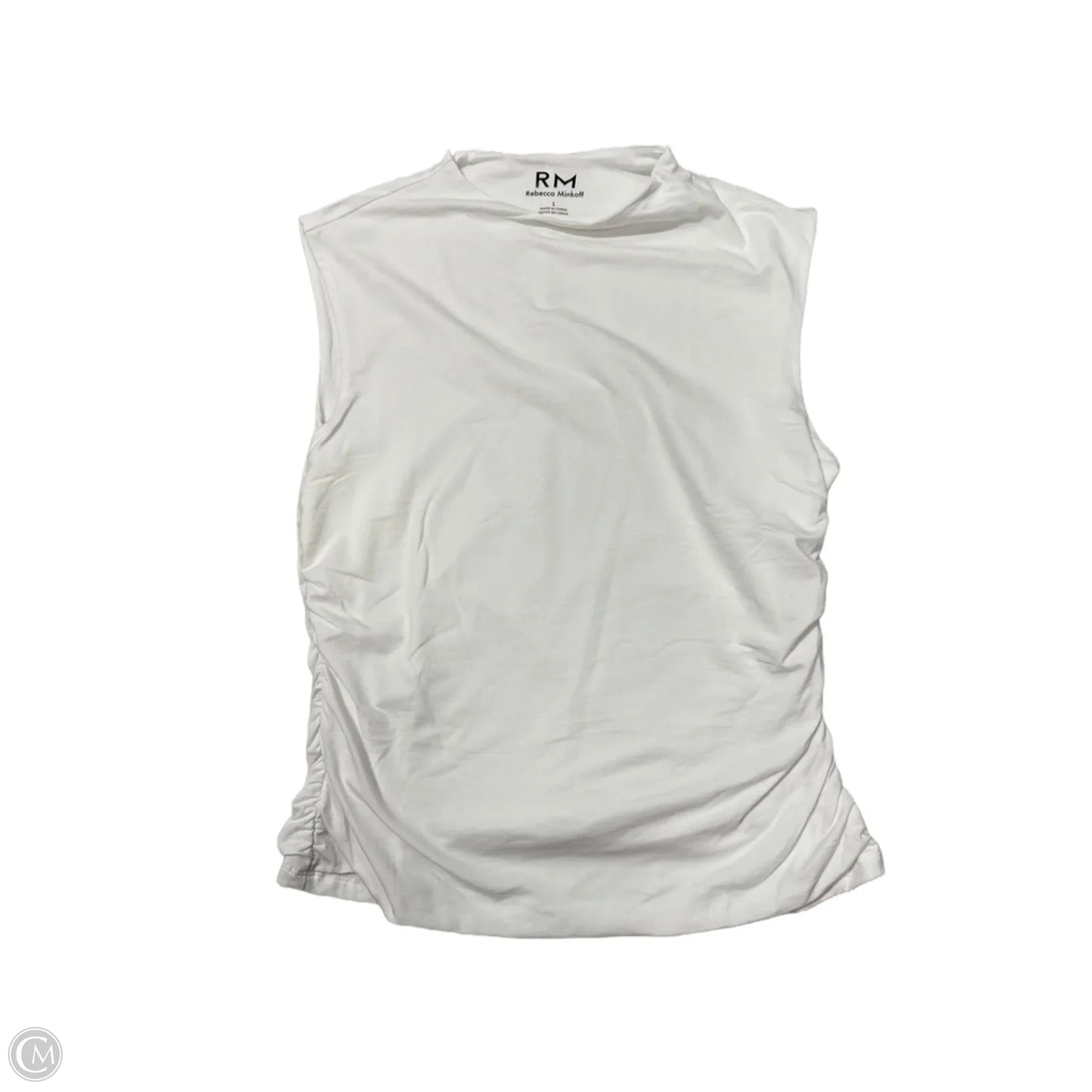New! Top Sleeveless Designer By Rebecca Minkoff In White, Size: L