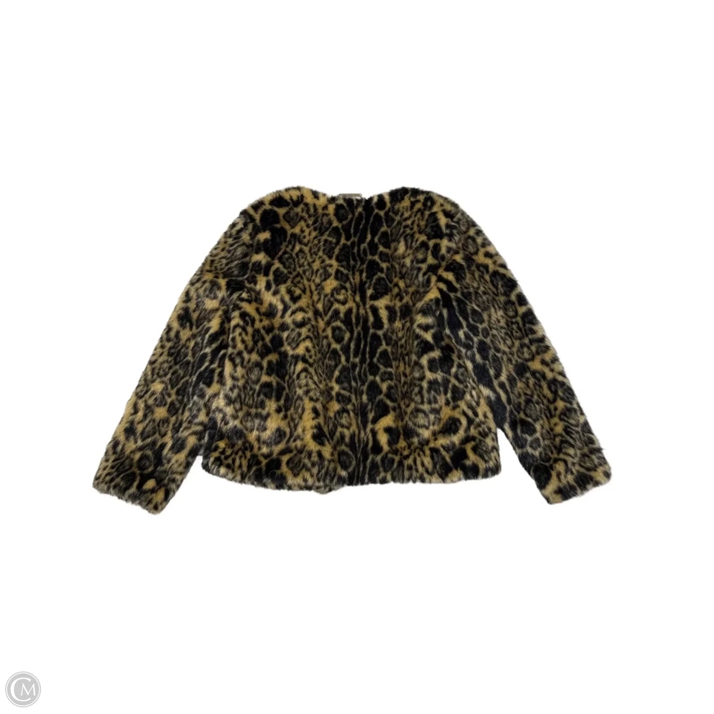 Coat Faux Fur & Sherpa By Tahari In Animal Print, Size: M