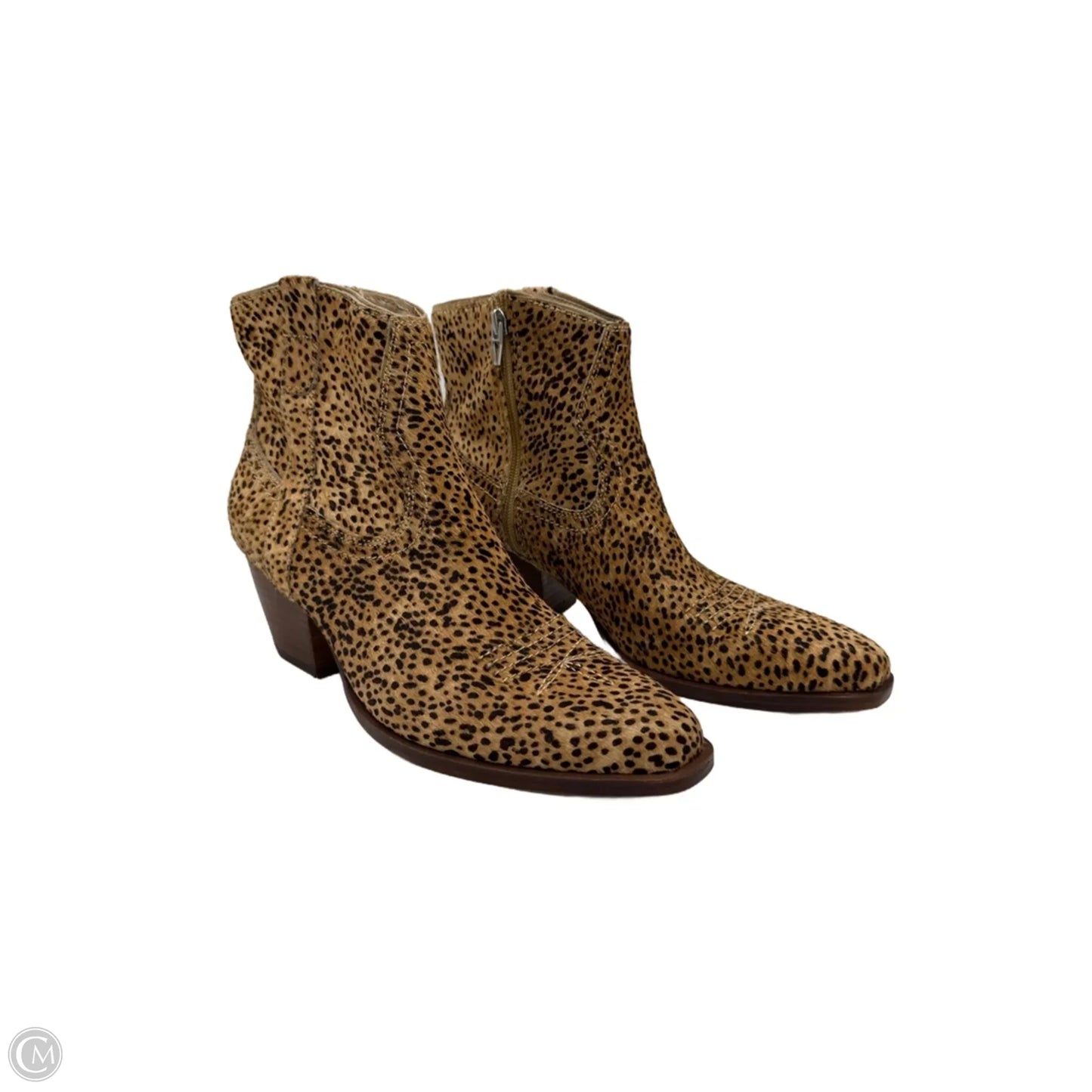 Boots Ankle Heels By Dolce Vita In Animal Print, Size: 9.5