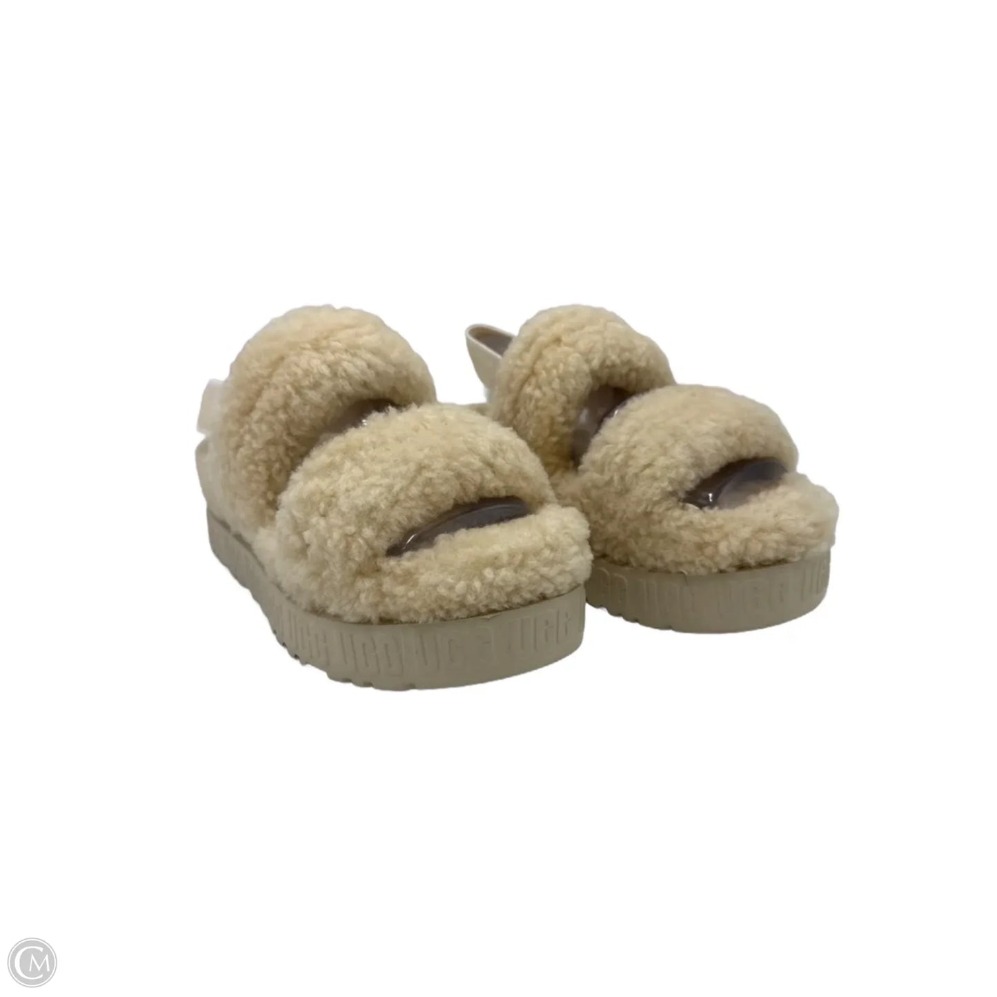 UGG Oh Fluffita Designer Slides In Cream, Size: 7