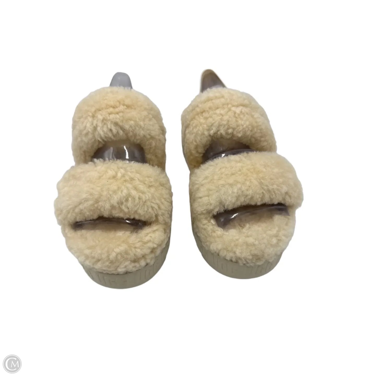 UGG Oh Fluffita Designer Slides In Cream, Size: 7