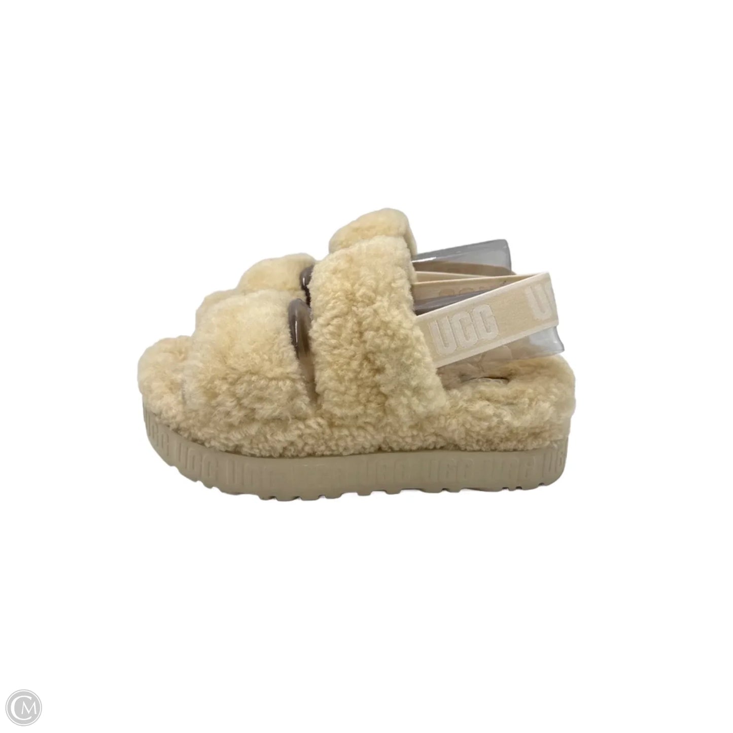 UGG Oh Fluffita Designer Slides In Cream, Size: 7
