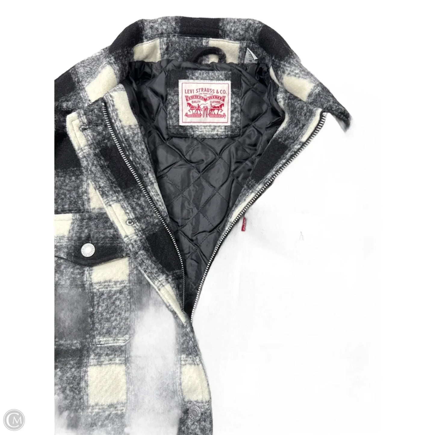 Coat Other By Levis In Black & White, Size: M