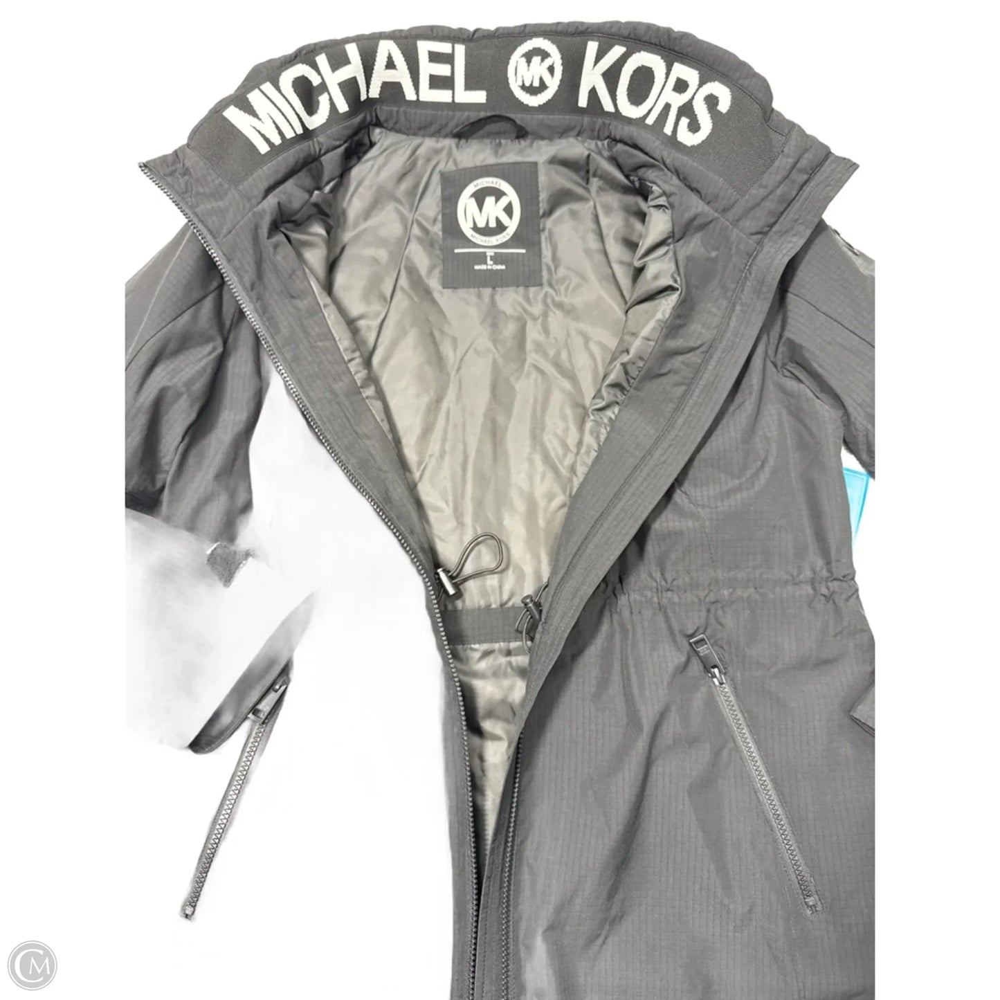 Coat Designer By Michael Kors In Black, Size: L