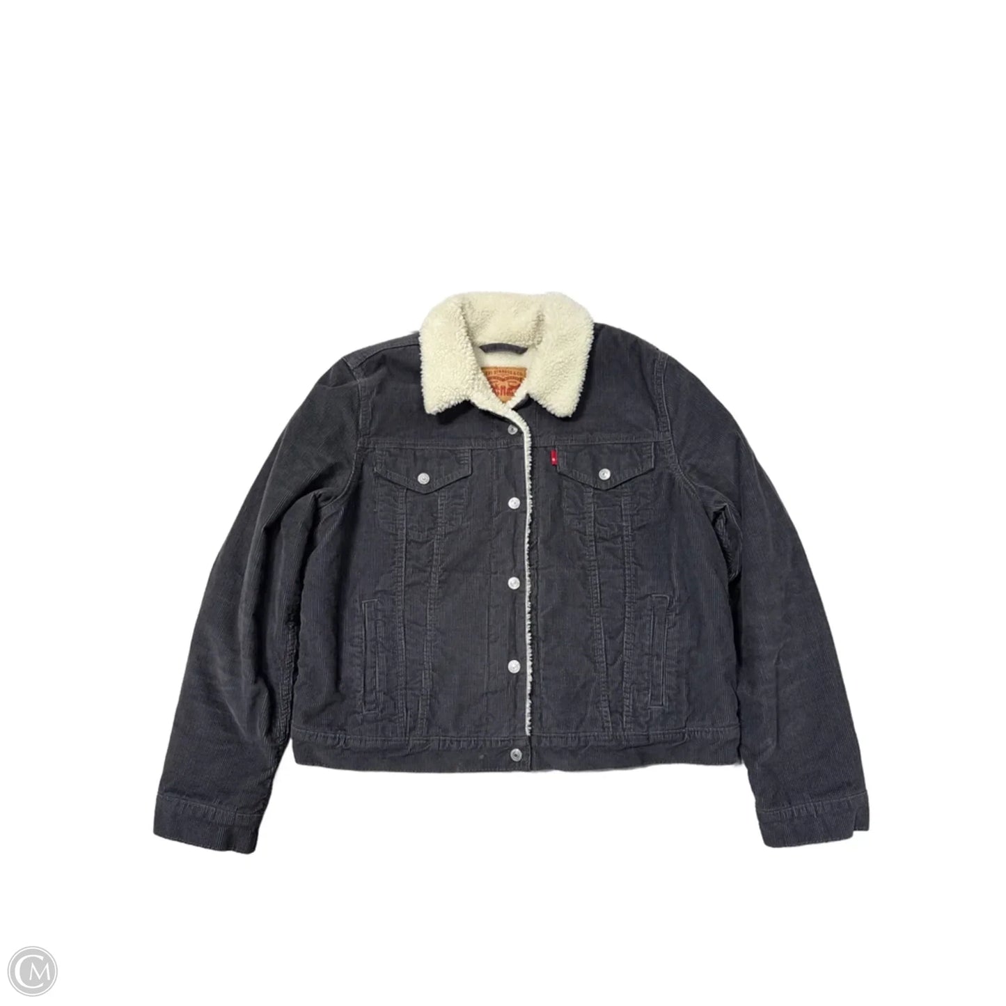 Jacket Denim By Levis In Black, Size: L