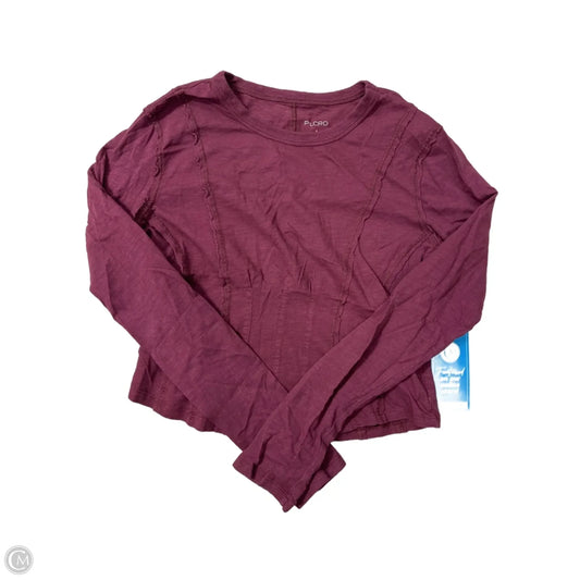 Top Long Sleeve By Pilcro In Maroon, Size: S