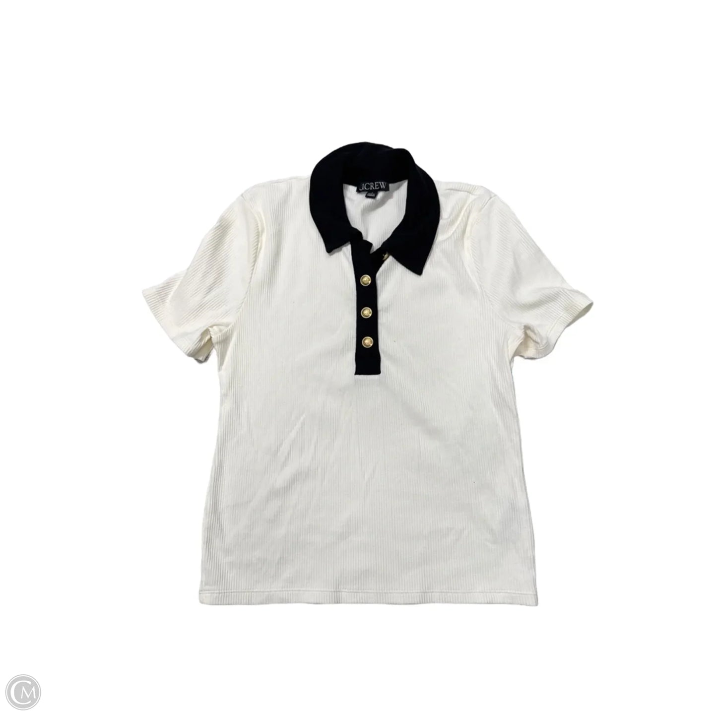 Top Short Sleeve By J. Crew In Cream, Size: L