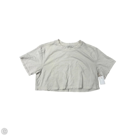 Athletic Top Short Sleeve By Lululemon In Cream, Size: S