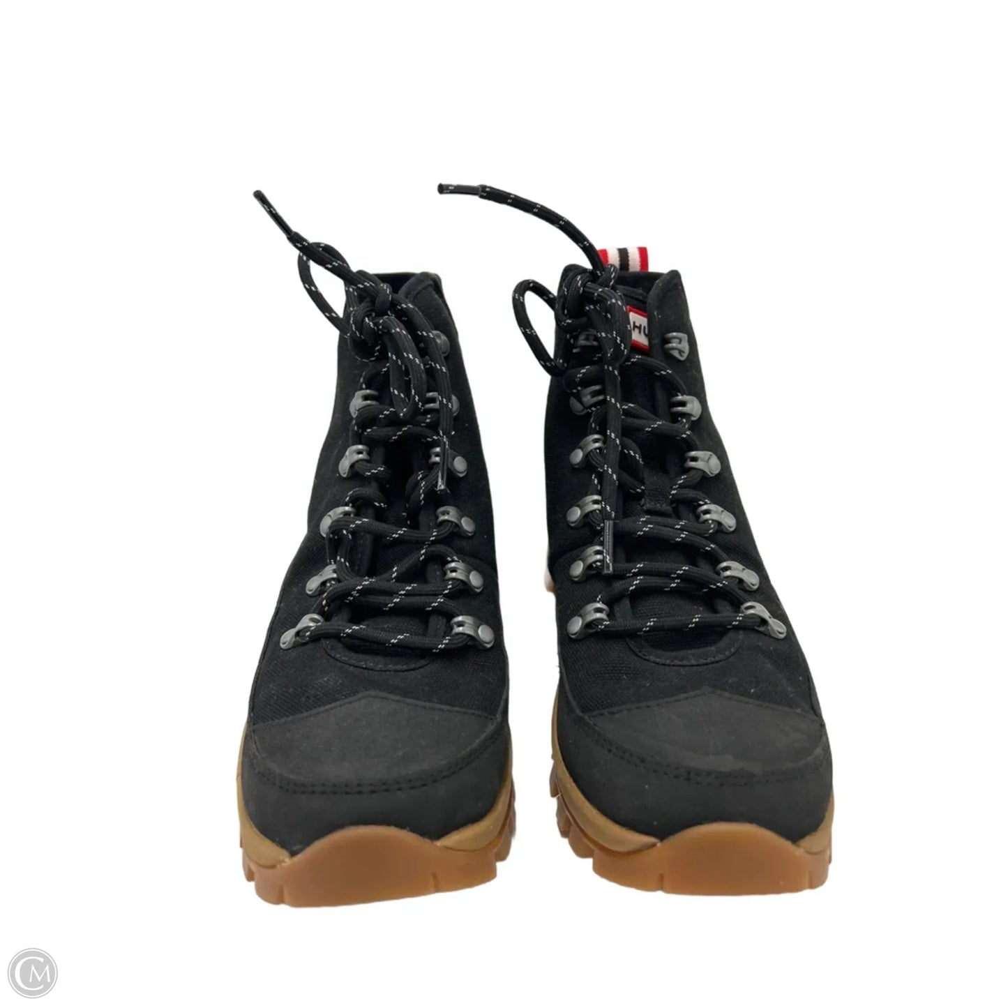 Boots Ankle Flats By Hunter In Black & Brown, Size: 8