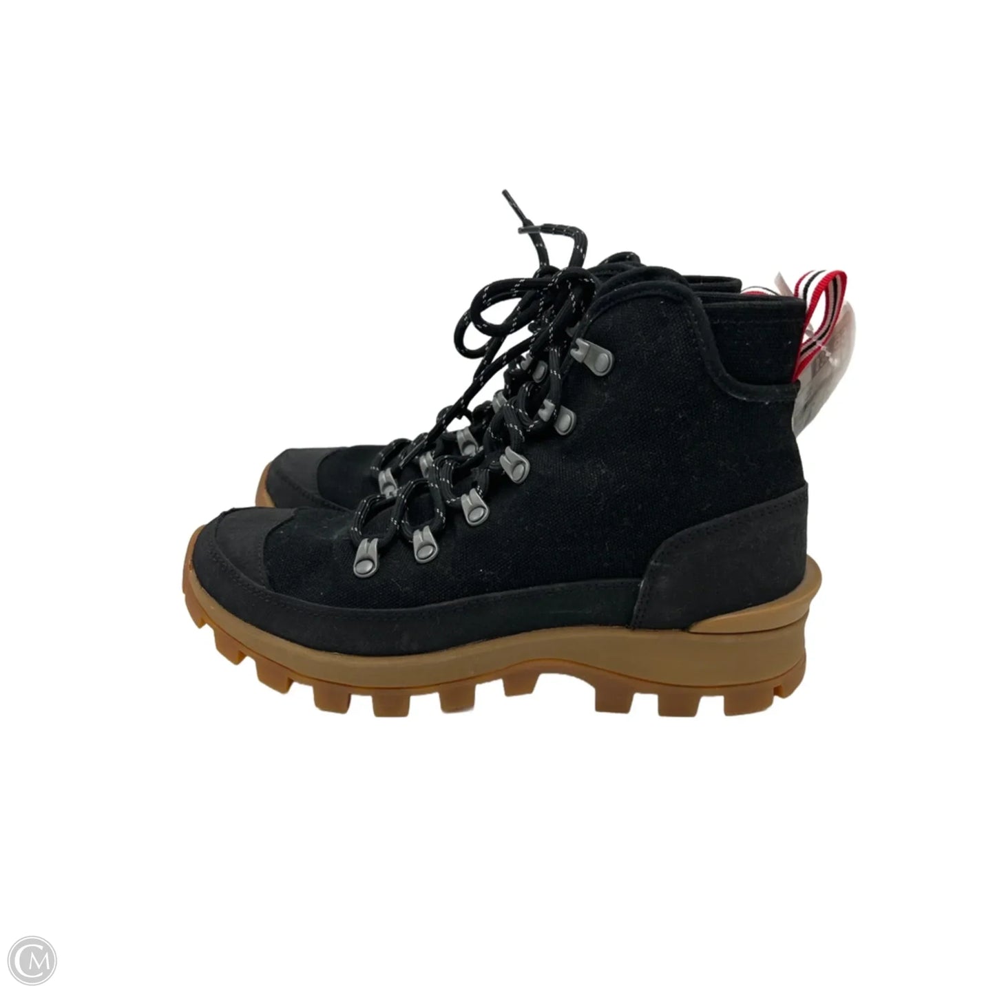 Boots Ankle Flats By Hunter In Black & Brown, Size: 8