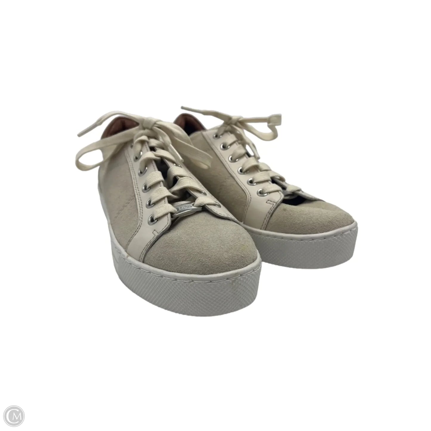 Shoes Designer By Coach In Cream & Tan, Size: 7.5