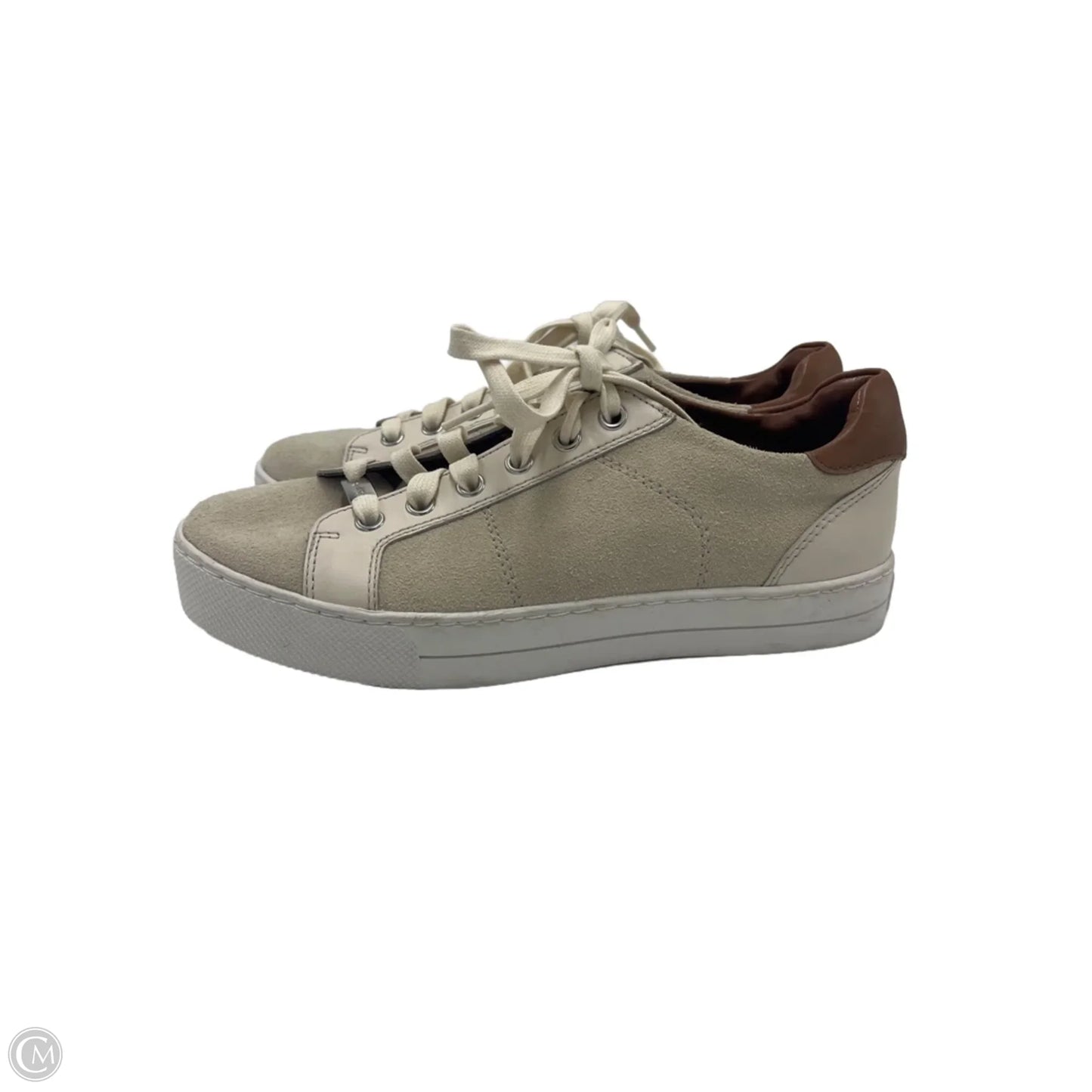 Shoes Designer By Coach In Cream & Tan, Size: 7.5