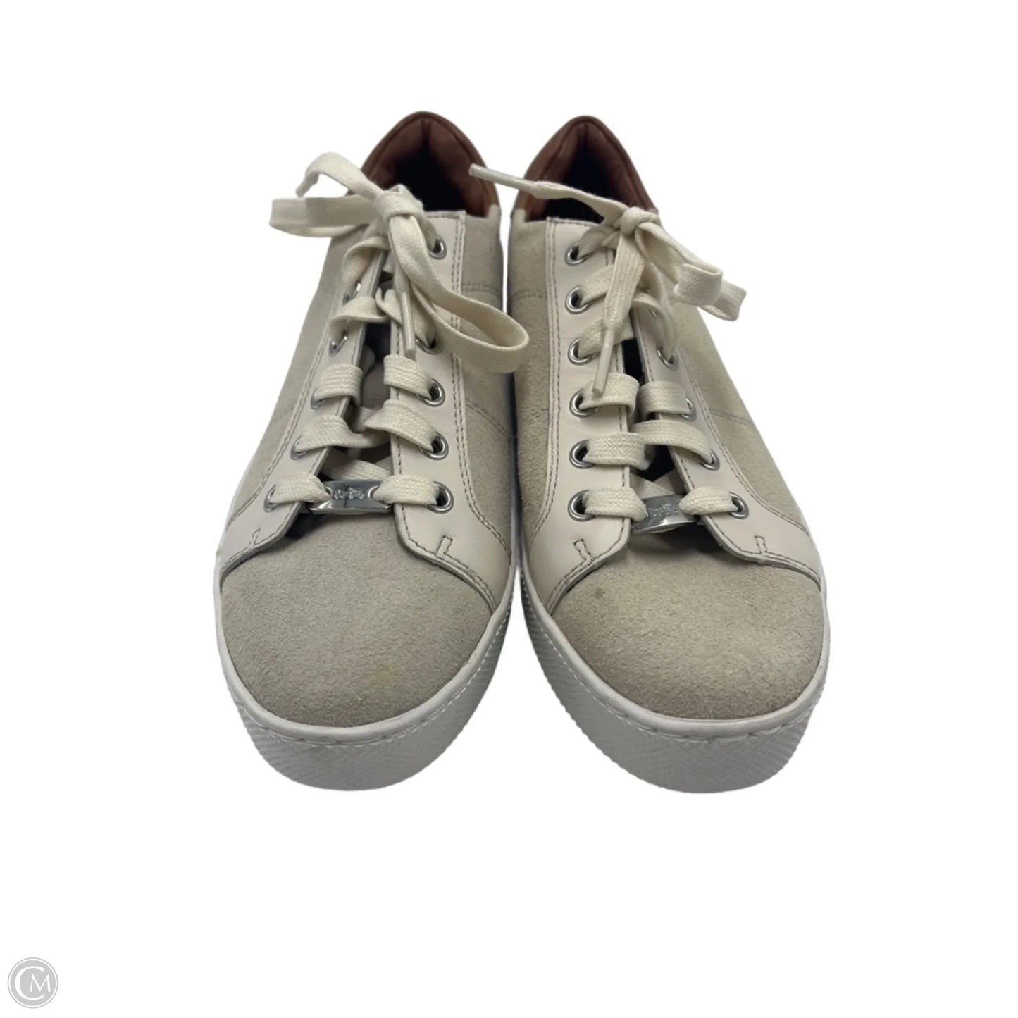 Shoes Designer By Coach In Cream & Tan, Size: 7.5