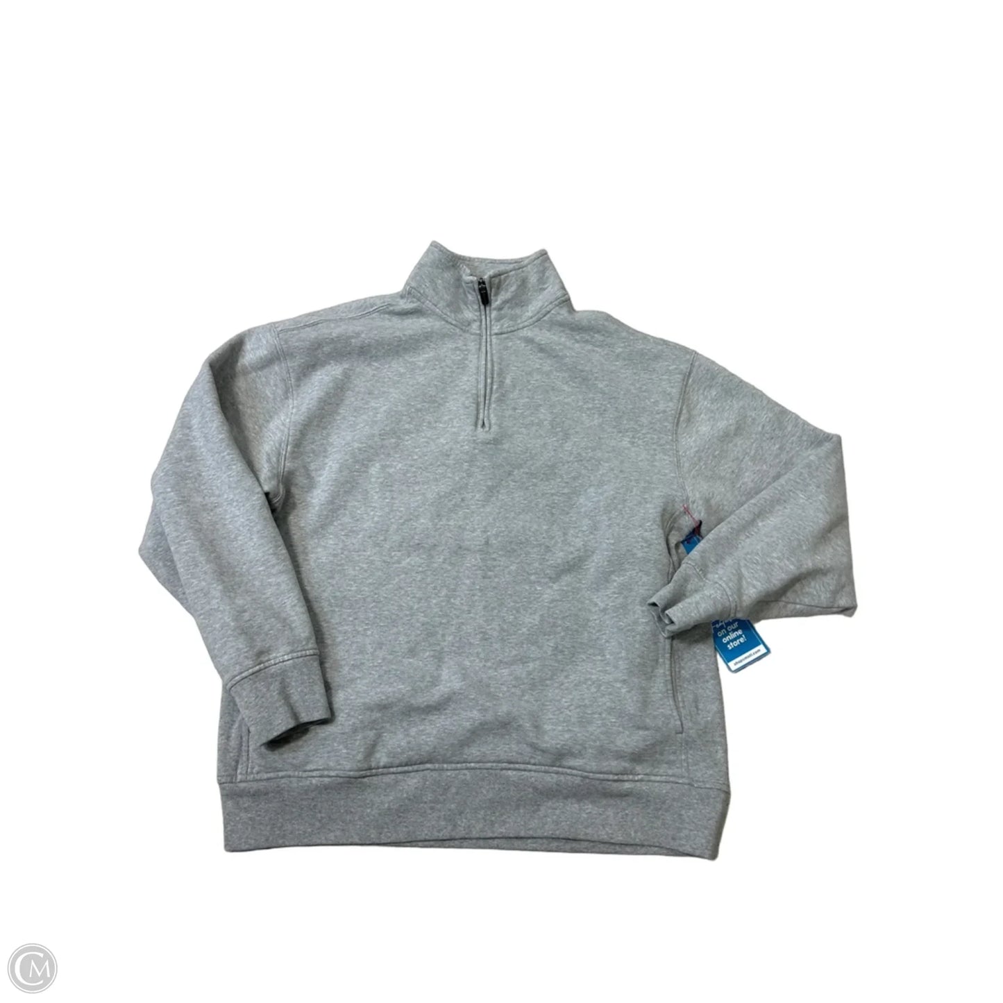 Athletic Top Long Sleeve Collar By Athleta In Grey, Size: Xs