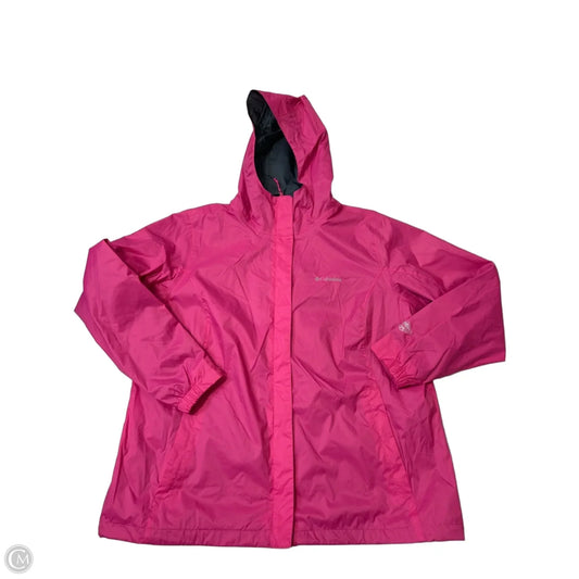 Coat Raincoat By Columbia In Pink, Size: 2x