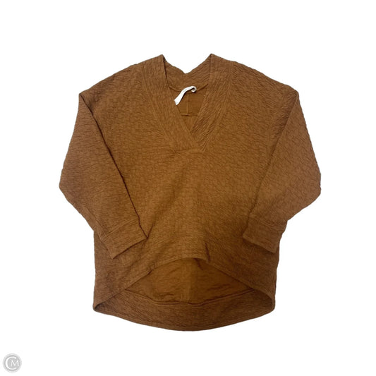 Athletic Top Long Sleeve Collar By Lululemon In Brown, Size: 2