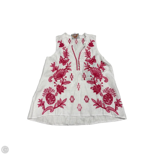 Top Sleeveless By Johnny Was In White, Size: M