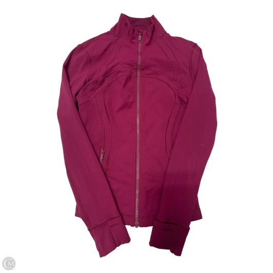 Athletic Jacket By Lululemon In Maroon, Size: 6