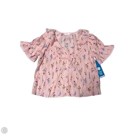 Top Short Sleeve By Lc Lauren Conrad In Pink, Size: Mp